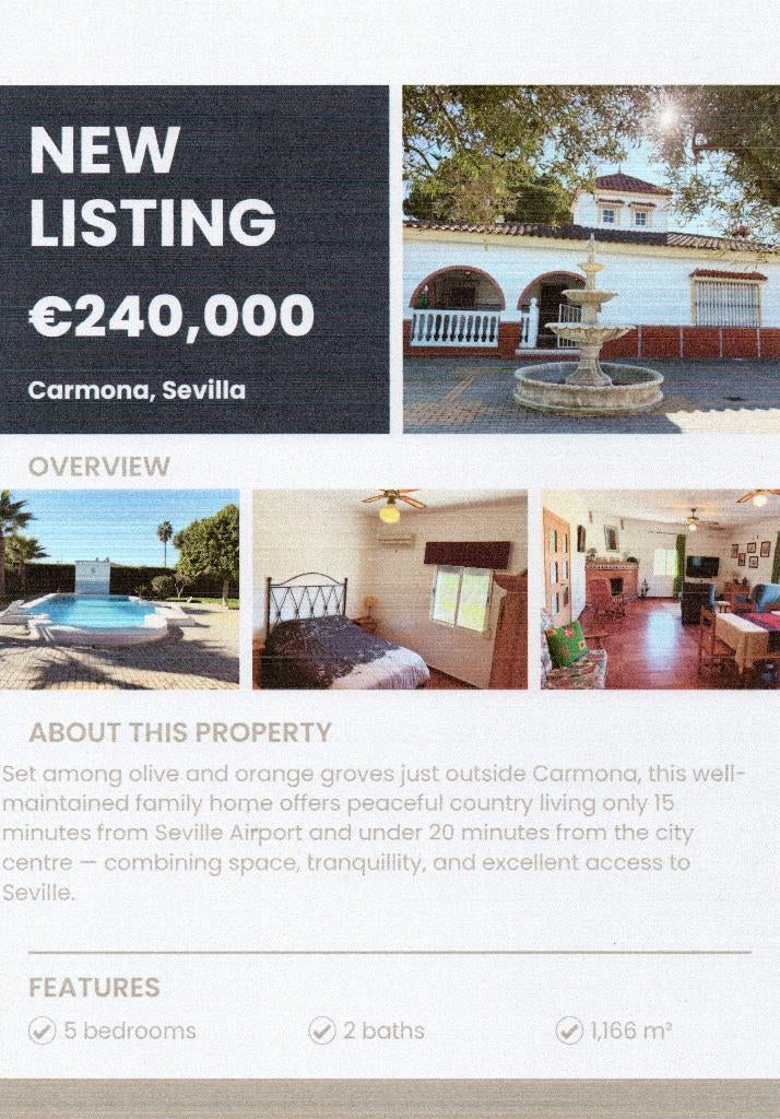 Spanje Sevilla woning, Huizen en Kamers, 220 m², Spanje, 5 kamers, Woonhuis