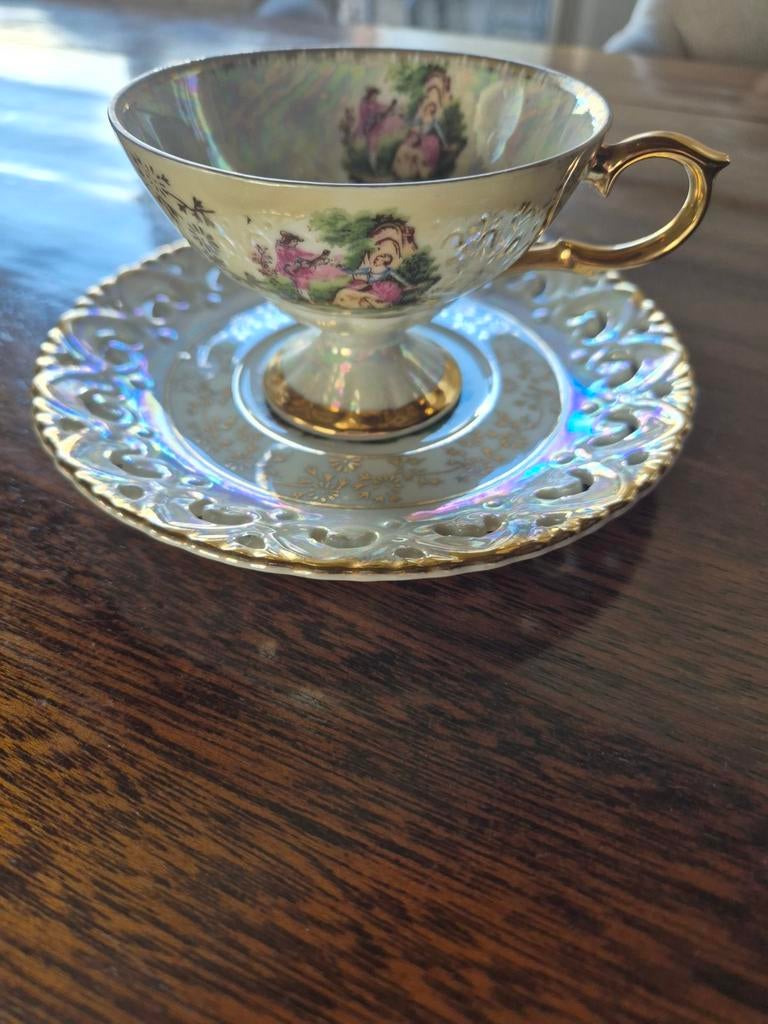 Versailles Kop en Schotel  vintage  Porselein, Ophalen