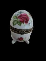 Fabergé-stijl Porseleinen Eierklokje met Sieradendoosje, Ophalen of Verzenden