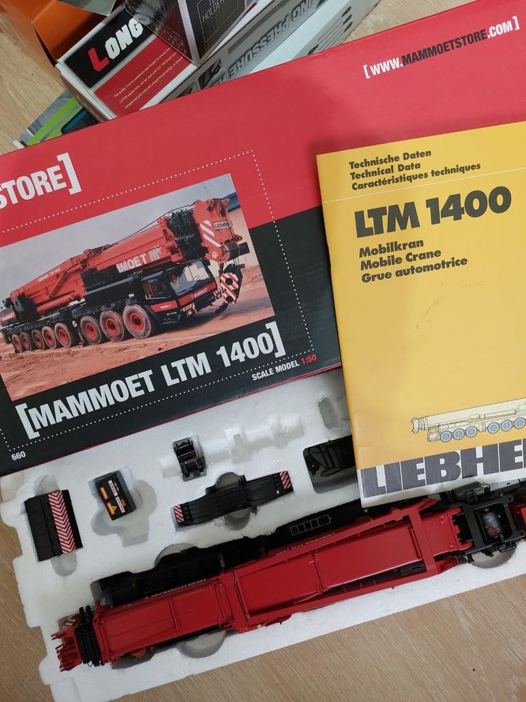 Mammoet LTM 1400 Mobiele Kraan Schaalmodel 1:50, Overige merken, 1:50 of kleiner, Overige typen, Nieuw