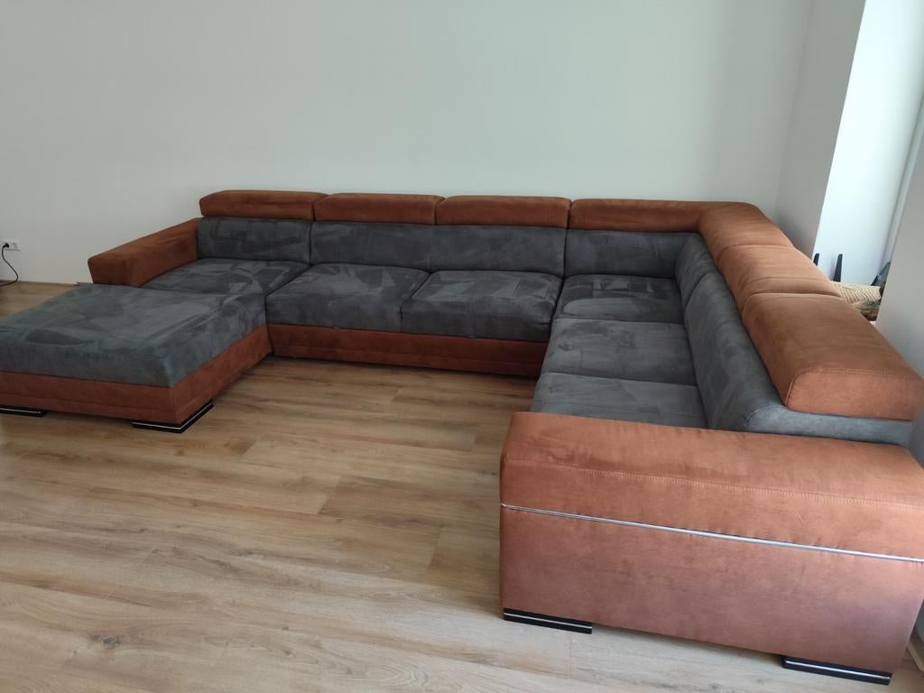 Bank, Huis en Inrichting, Banken | Complete zithoeken, Ophalen, Zo goed als nieuw, Stof