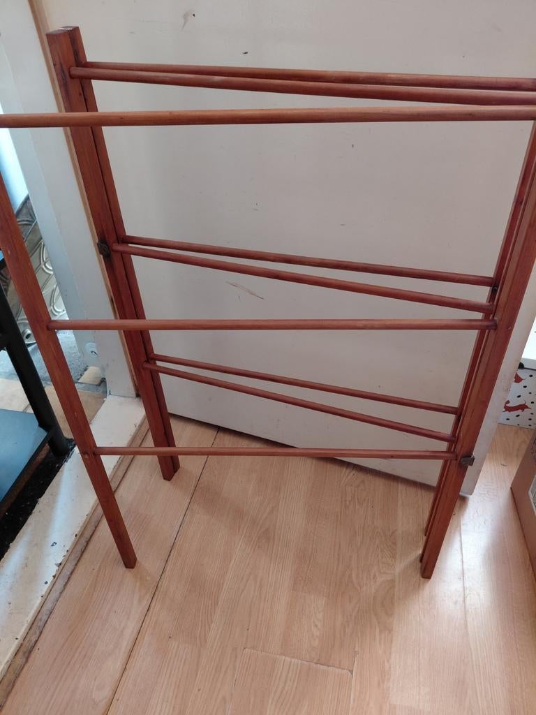 Vintage brocant houten wasrek rek, Ophalen