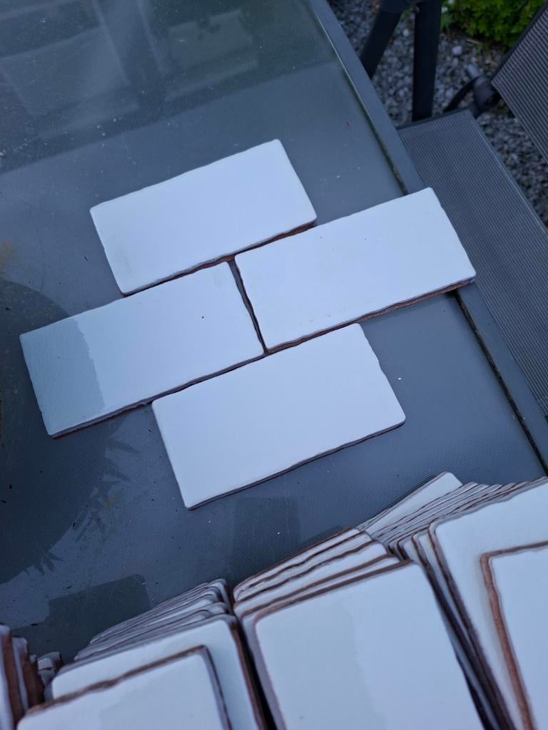 GRATIS 1.5 m2 metrotegels rustiek lichtgrijs, Ophalen, 60 cm of meer, Nieuw, Minder dan 5 m²