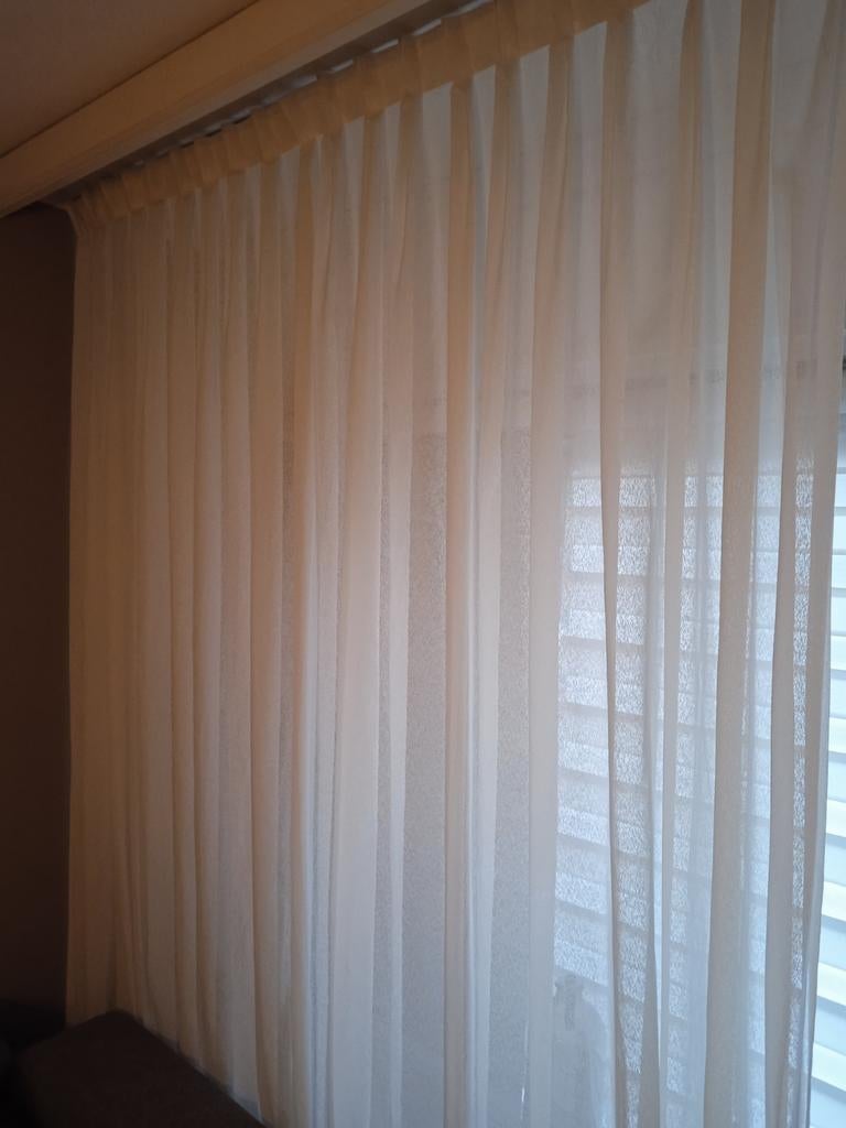 Witte vitrage, Huis en Inrichting, Ophalen of Verzenden, 200 cm of meer, 200 cm of meer