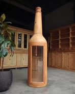 Drankkast - Mencave | Vitrinekast flessenkast teak #671, Huis en Inrichting, Kasten | Vitrinekasten, Niet ingevuld, Minder dan 50 cm
