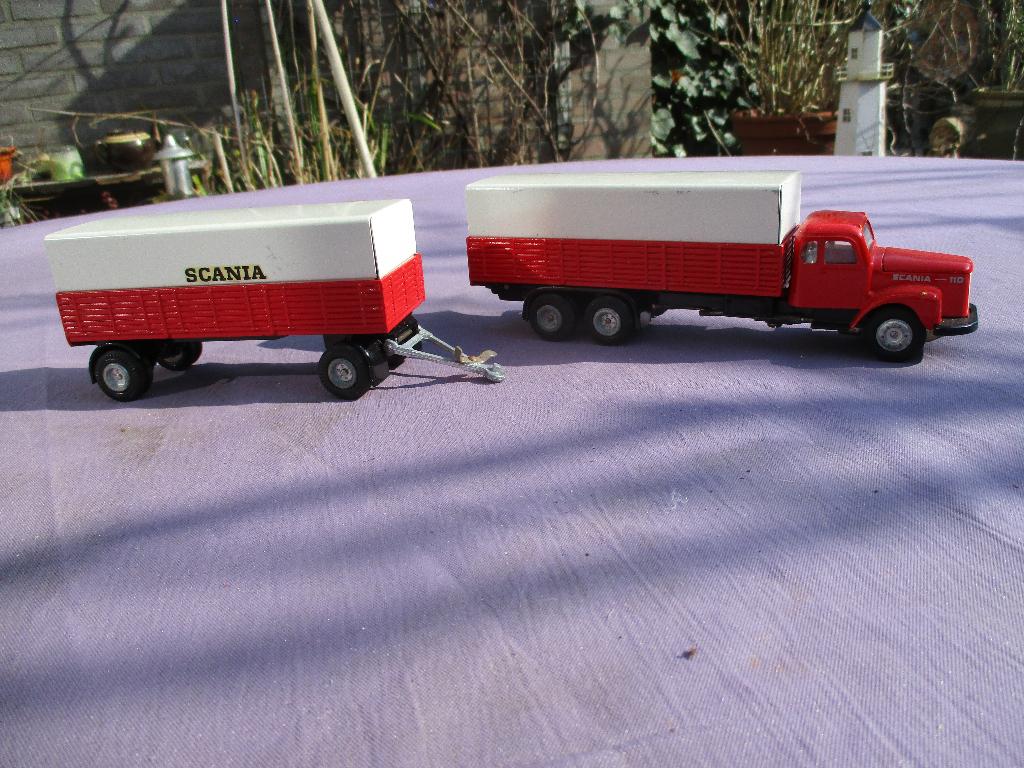 Tekno Denmark Scania Vabis 110 super, Hobby en Vrije tijd, Modelauto's | 1:50, Verzenden, Zo goed als nieuw, Bus of Vrachtwagen