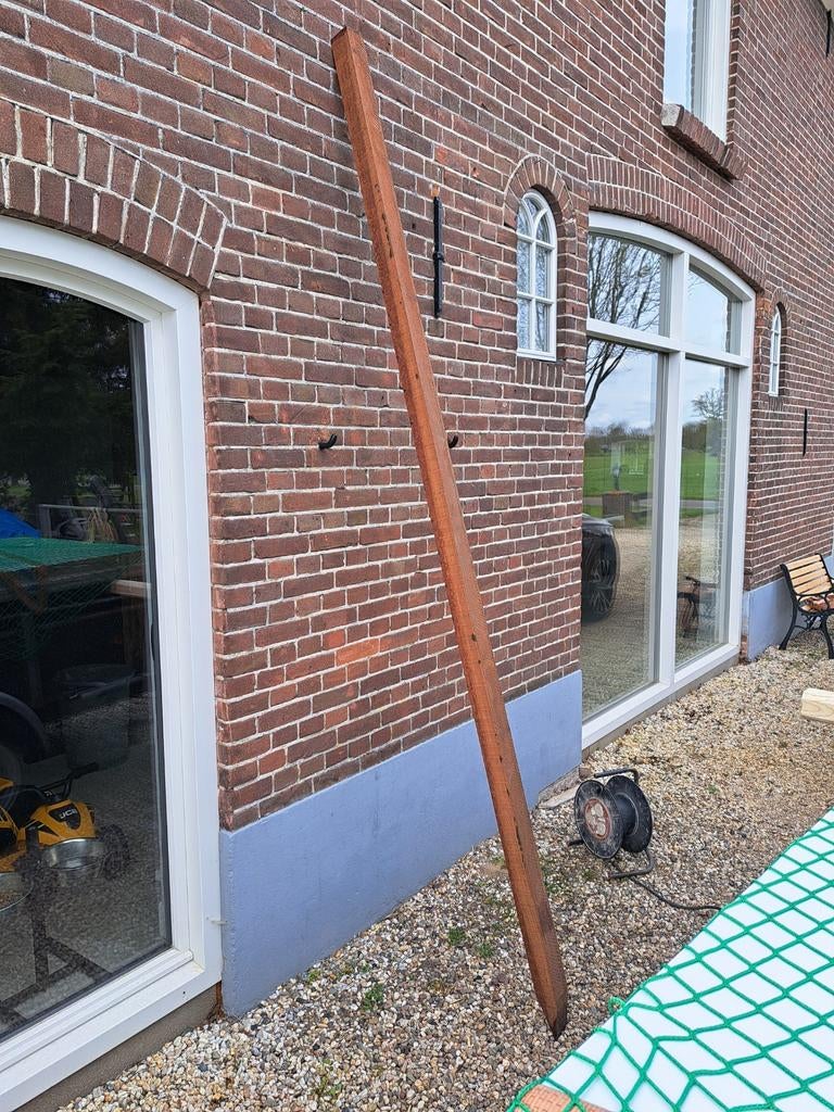 Hardhouten palen 3 meter, 6 stuks, Tuin en Terras, Palen, Balken en Planken, Ophalen, Nieuw, 250 cm of meer, Palen