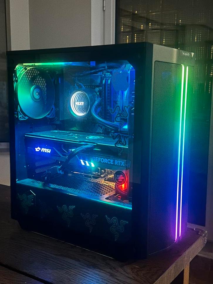 Gaming pc, Computers en Software, Desktop Pc's, Zo goed als nieuw, 4 Ghz of meer, SSD, 32 GB, Met videokaart, Met monitor, Gaming