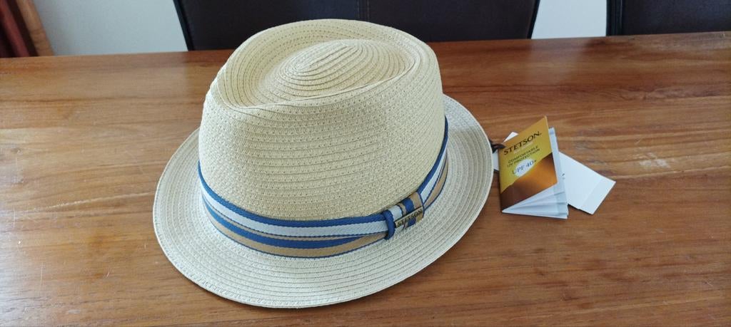 Stetson Licano Toyo Trilby Strohoed - Maat M (56-57cm), Ophalen of Verzenden, Nieuw