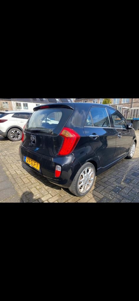 Kia Picanto 1.2 Cvvt 5-DRS 2012 Zwart, Auto's, Kia, Stof, 4 cilinders, 400 kg, Zwart