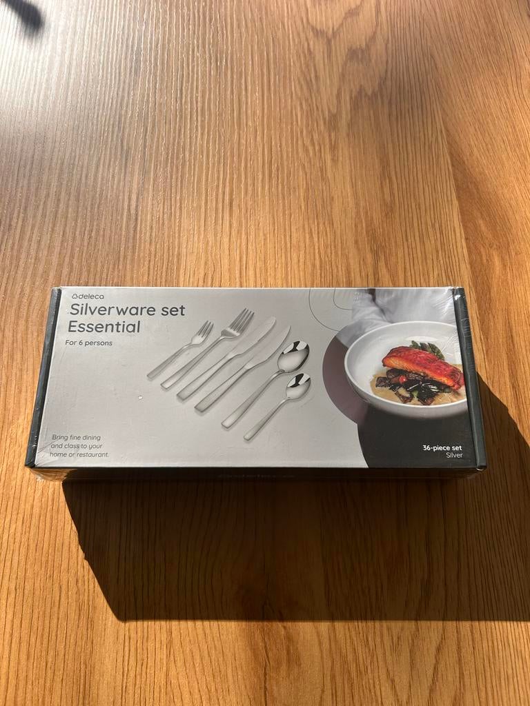 Adelleca Silverware Set Essential - 36-delig bestekset, Ophalen of Verzenden, Nieuw, Rvs of Chroom, Bestekset