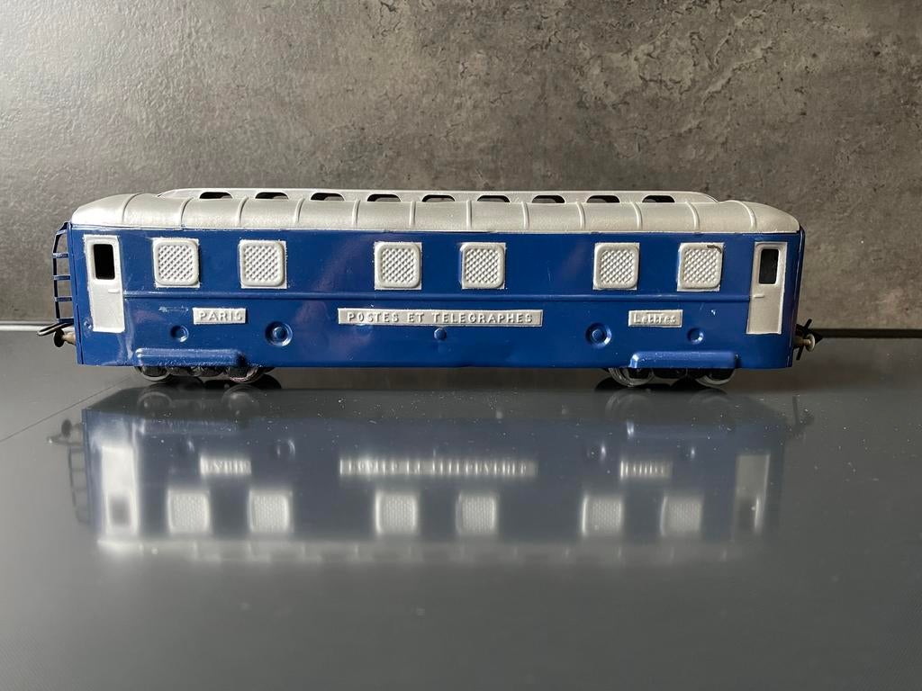 4x antieke Bagage wagons JEP spoor 0, Overige merken, Gebruikt, Gelijkstroom of Wisselstroom, Wagon