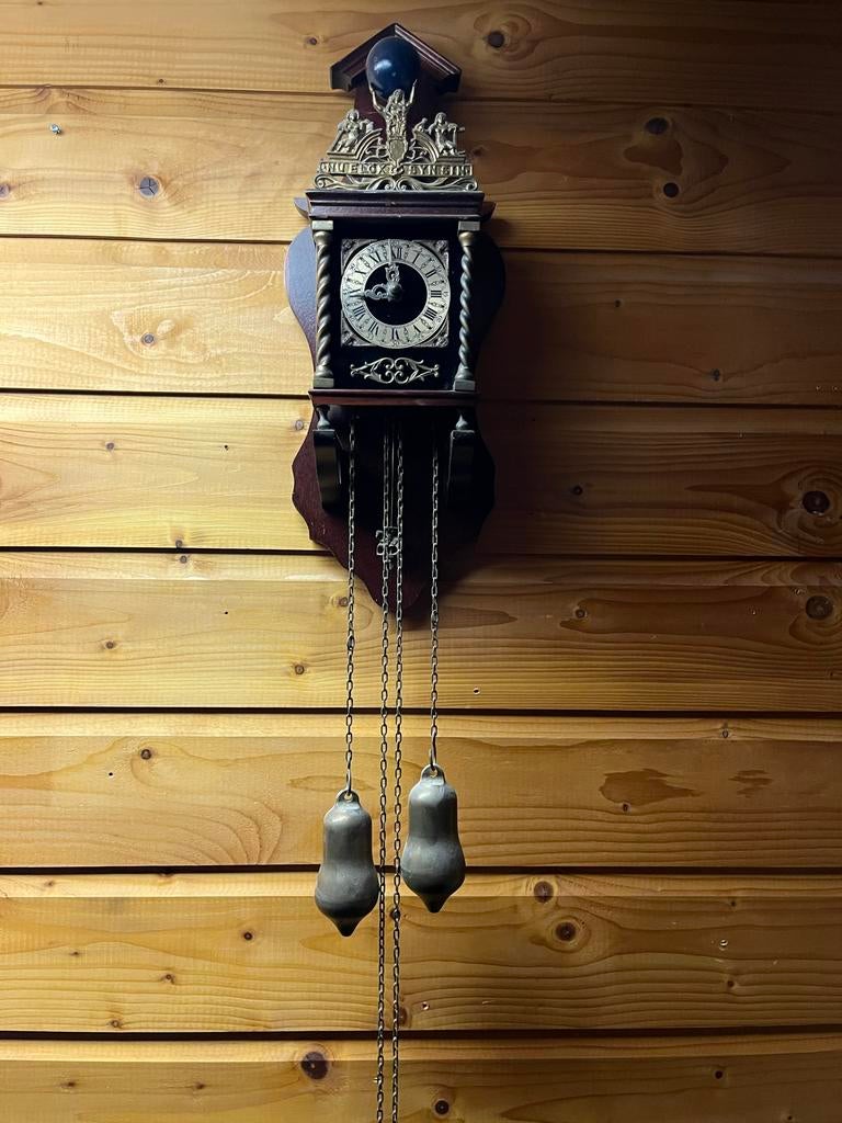 Antieke houten wandklok, Antiek en Kunst, Antiek | Klokken, Ophalen