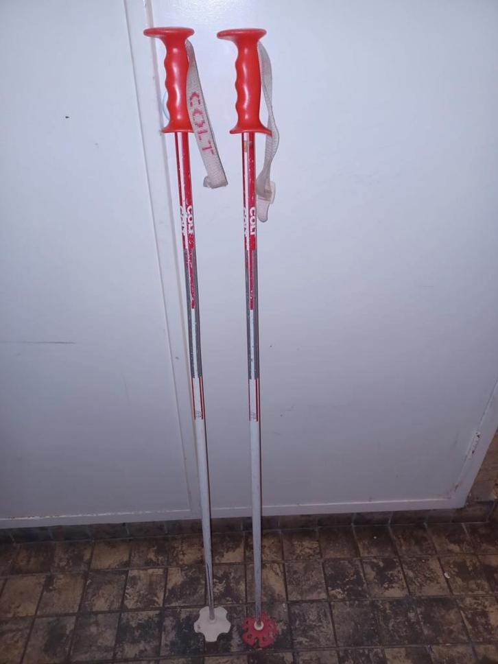 Colt skistokken 1.20m 48 inch met fluorescerende grepen, Sport en Fitness, Skiën en Langlaufen, Gebruikt, Stokken, Skiën, Overige merken