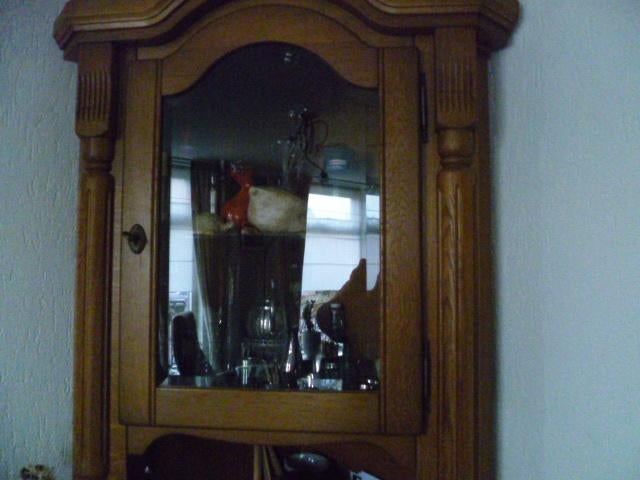 Hoek vitrinekast, Ophalen, Glas, Met deur(en), Klassiek