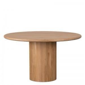 Ronde eiken tafel, Huis en Inrichting, Tafels | Eettafels, Ophalen, Nieuw, Vier personen, Retro klassiek