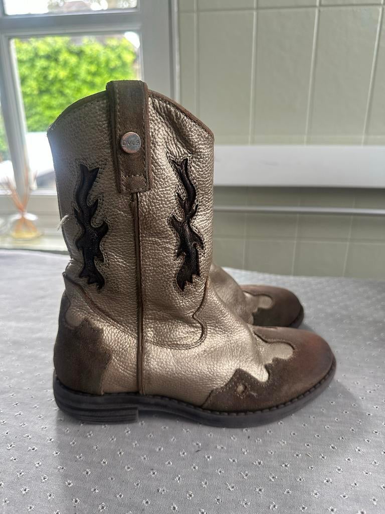 Develab meisjes cowboy laarzen bruin goud maat 29, Kinderen en Baby's, Meisje, Ophalen of Verzenden, Laarzen, Zo goed als nieuw
