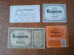 4 x Kasparus bier etiket ongebruikt, Ophalen of Verzenden, Nieuw, Overige typen, Overige merken