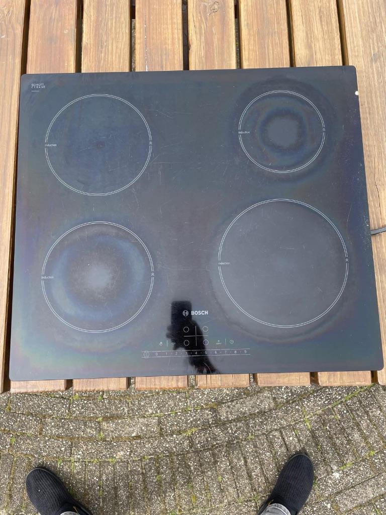 Bosch inductie Kookplaat, Witgoed en Apparatuur, Kookplaten, Ophalen, Gebruikt, 4 kookzones, Inbouw