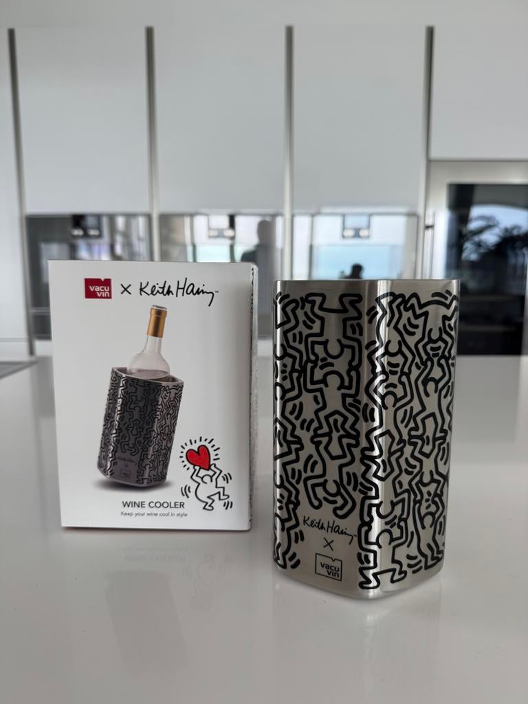 NIEUW Vacuvin x Keith Haring RVS Wijnkoeler, Ophalen of Verzenden, Nieuw