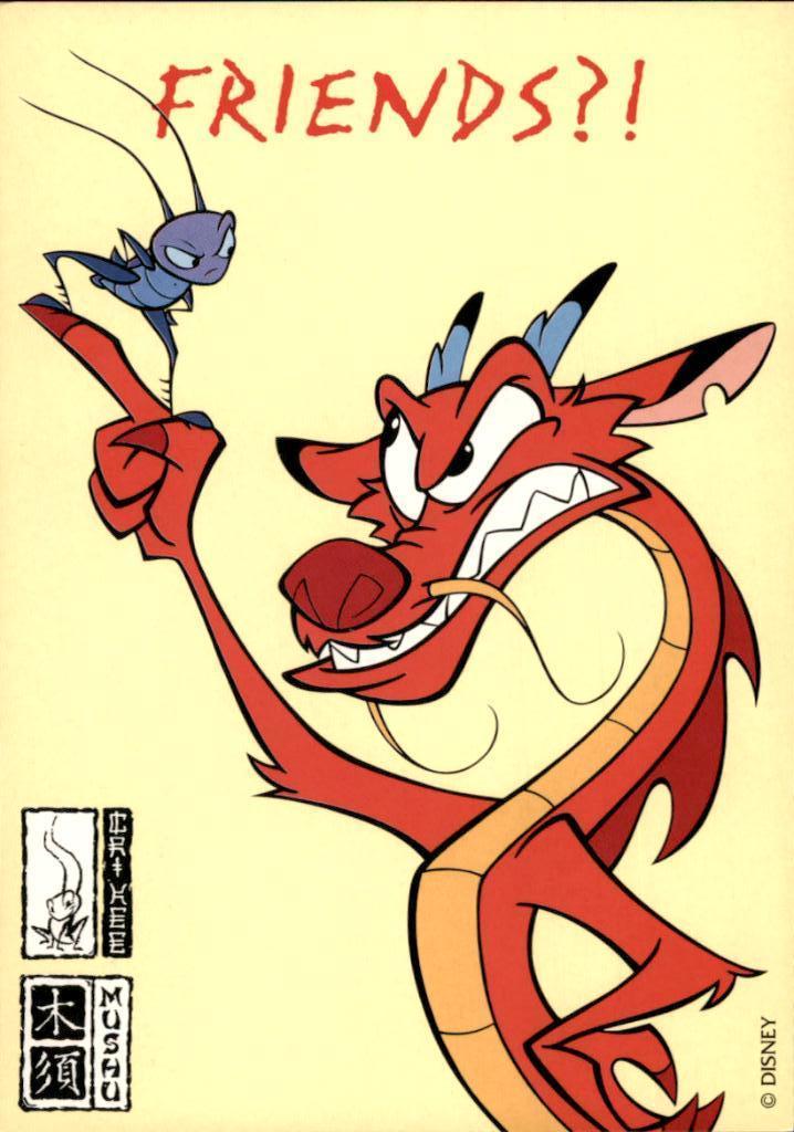 Friends, film Mulan Disney, Verzamelen, Disney, Verzenden, Overige figuren, Nieuw, Papier, Kaart of Schrift