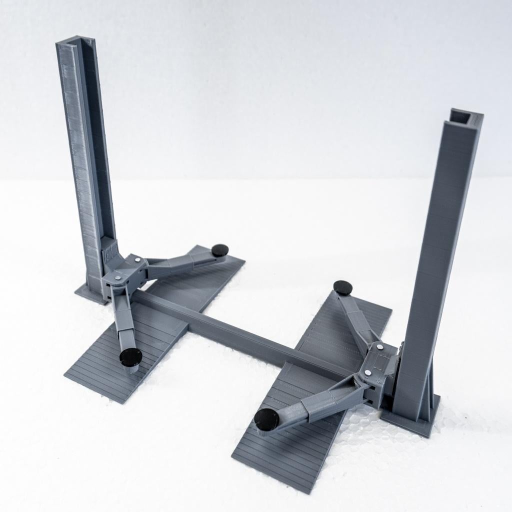 1:18 miniatuur tweekoloms hefbrug autobrug grijs diorama, Ophalen of Verzenden, Nieuw, Groter dan 1:35, Diorama