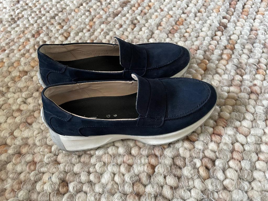 Gabor instappers blauw 39 (zo goed als nieuw), Kleding | Dames, Schoenen, Blauw, Instappers, Gabor, Ophalen of Verzenden