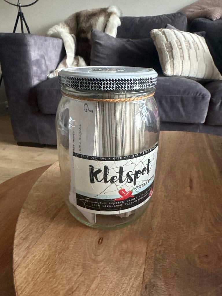 Kletspot extra pittig - Leuk gezelschapsspel, Drie of vier spelers, Ophalen of Verzenden, Zo goed als nieuw