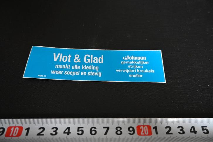 sticker JOHNSON Vlot & Glad maakt alle kleding weer soepel, Verzamelen, Stickers, Zo goed als nieuw, Ophalen
