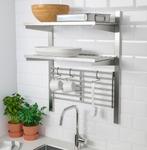 IKEA kungsfors - ophangrail met bakje, Ophalen of Verzenden, Zo goed als nieuw, Wit