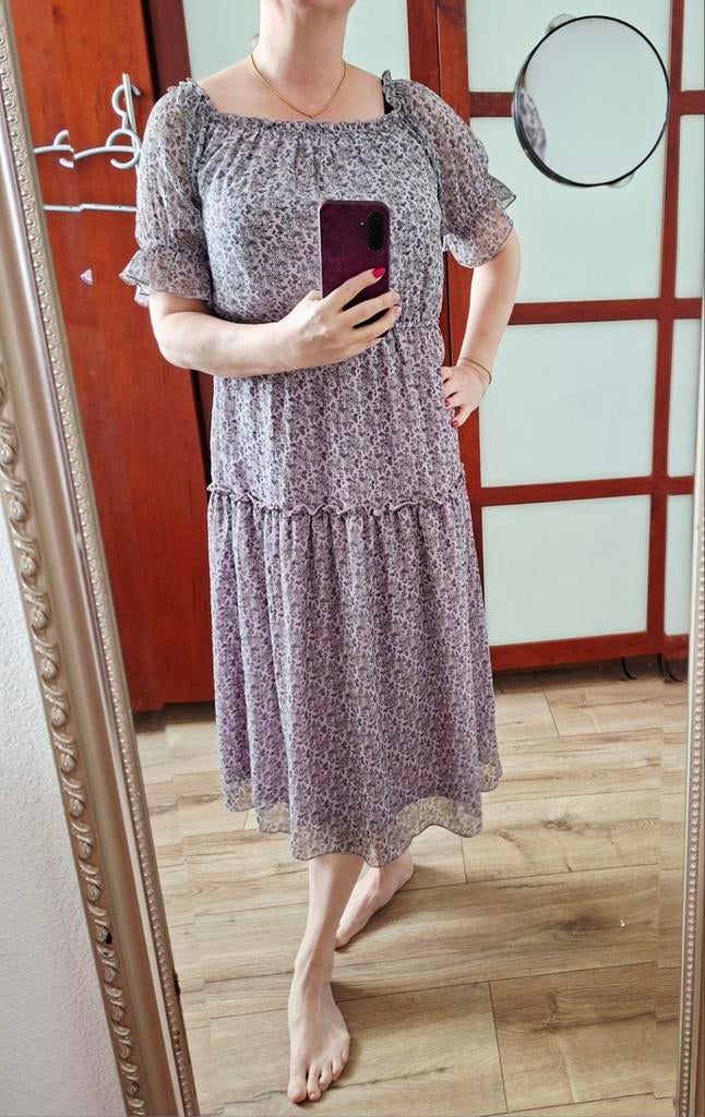 Zomer jurk Bubbleroom L, Kleding | Dames, Maat 42/44 (L), Ophalen of Verzenden, Zo goed als nieuw, Onder de knie