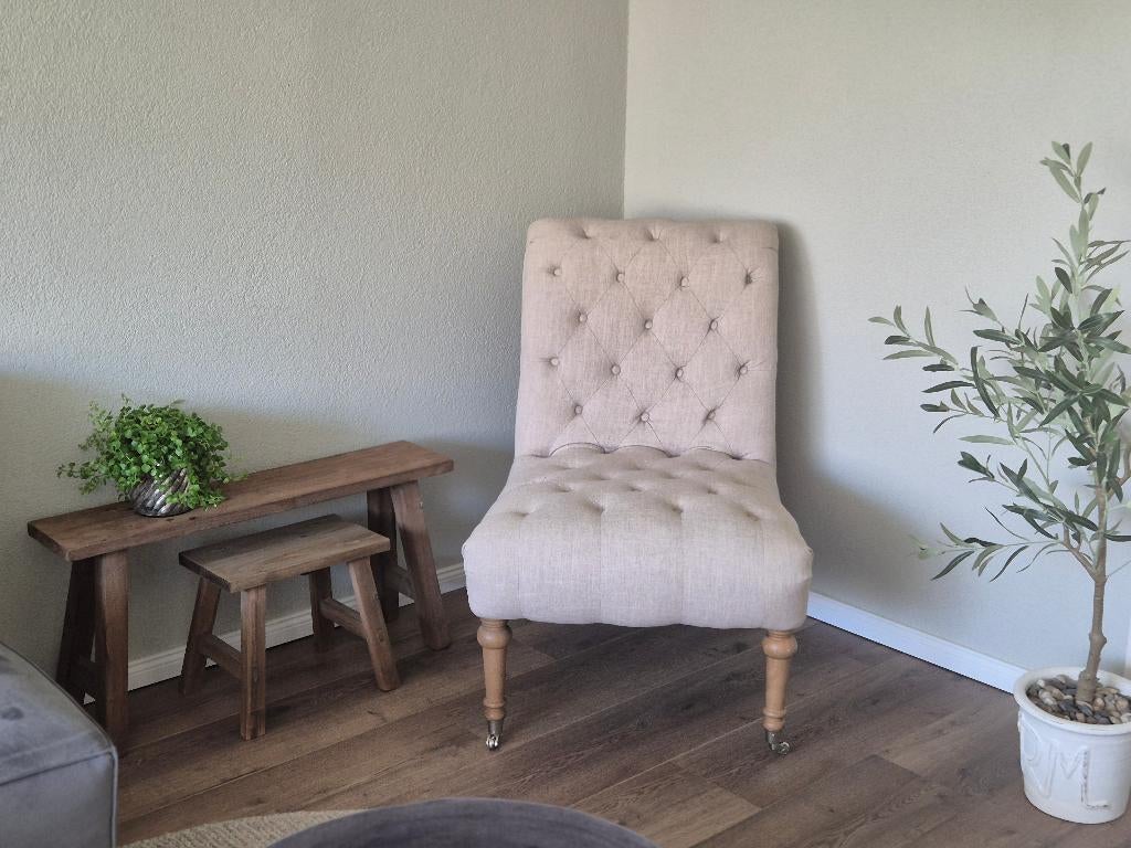 Chaise lounge stoel van Riviera Maison, Ophalen, Eenpersoons, 75 tot 100 cm, Landelijk