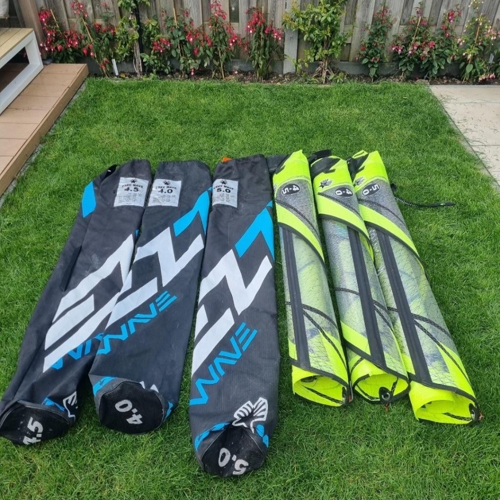 Ezzy wave 4.5 en 5.0, Ophalen of Verzenden, Gebruikt, Zeil, Minder dan 5 m²