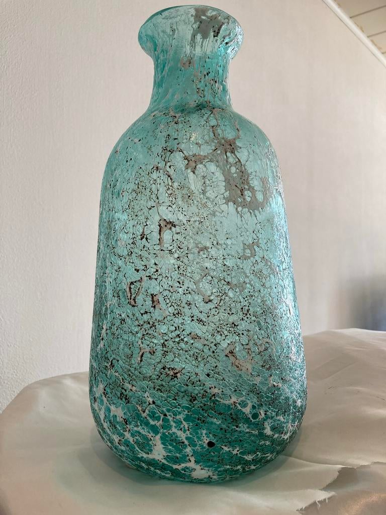 Aya flesvaas 'a scavo' (IJs) Groen - 35cm, Antiek en Kunst, Antiek | Vazen, Ophalen of Verzenden