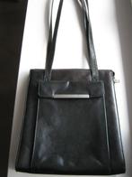 Zwarte leren Claudio Ferrici tas ., Sieraden, Tassen en Uiterlijk, Ophalen of Verzenden, Zo goed als nieuw, Zwart, Handtas
