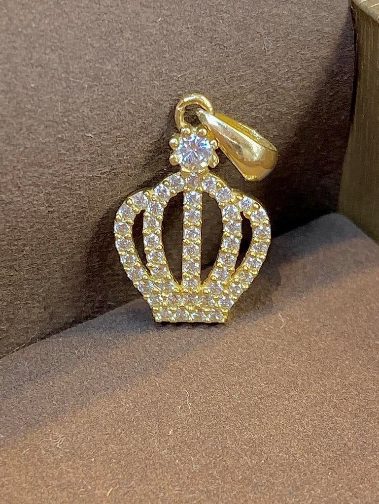 14k Gouden Kettinghanger, Ophalen of Verzenden, Nieuw, Goud, Met edelsteen