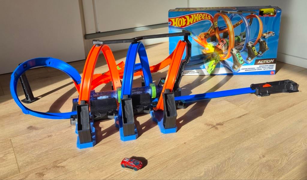 Hot Wheels Action Kurkentrekker Crash +auto +doos, i.z.g.st., Kinderen en Baby's, Speelgoed | Racebanen, Racebaan, Ophalen of Verzenden