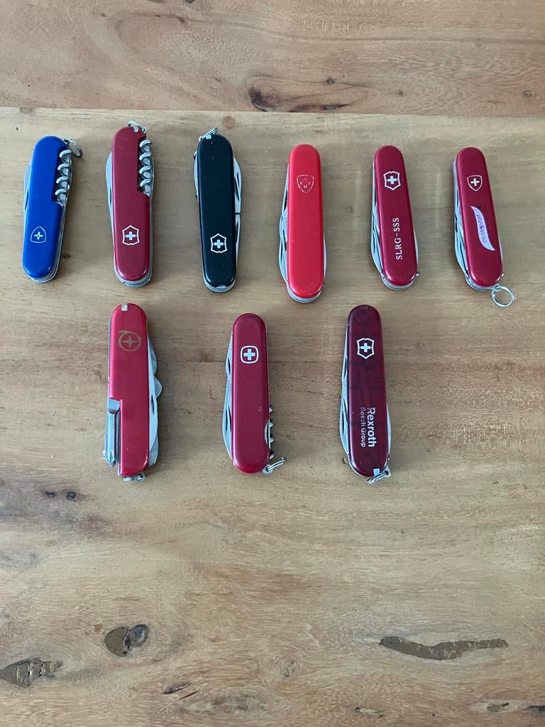 9 Victorinox zakmessen - Diverse modellen en kleuren, Verzamelen, Ophalen of Verzenden, Gebruikt