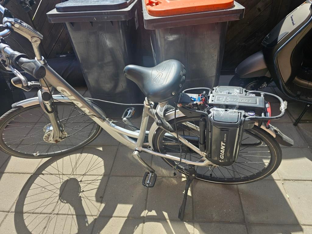 Giant elektrische fiets met lage instap, Velgrem, 53 tot 56 cm, Gebruikt, (Extra) lage instap