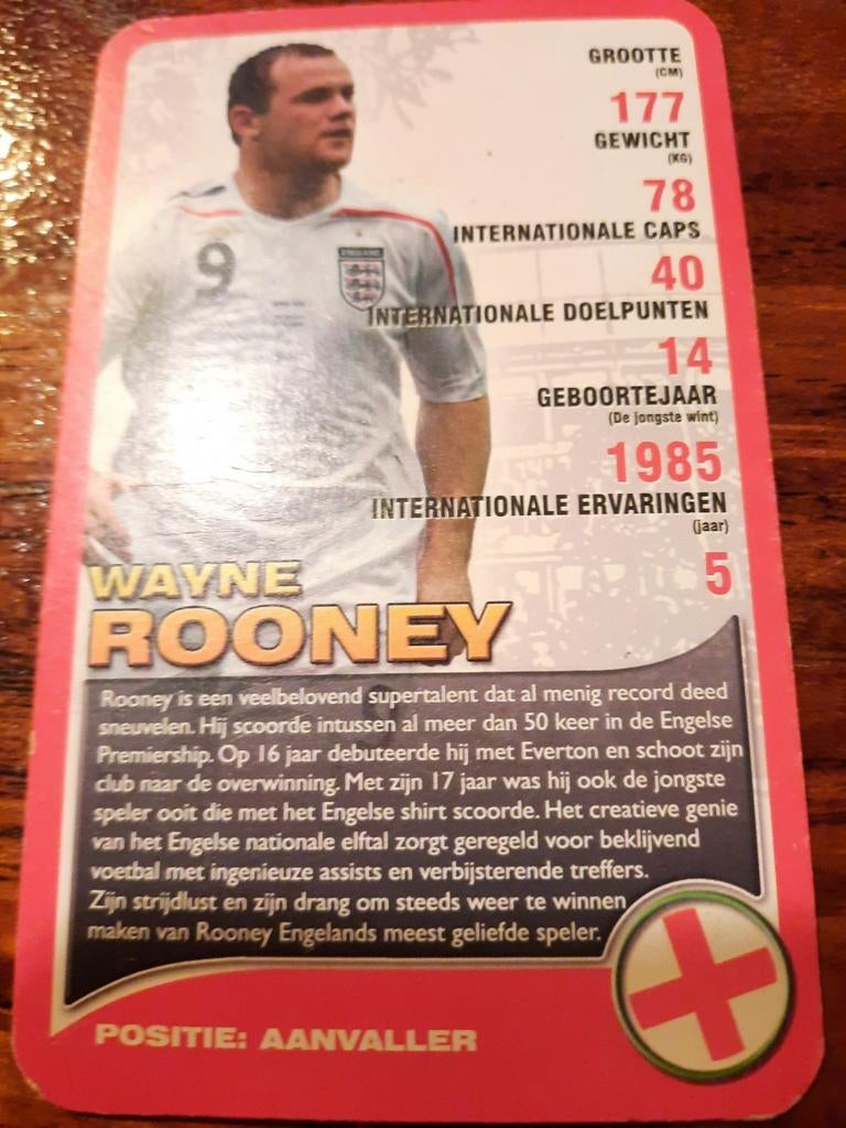 Top Trumps kaart Wayne Rooney, Verzamelen, Ophalen