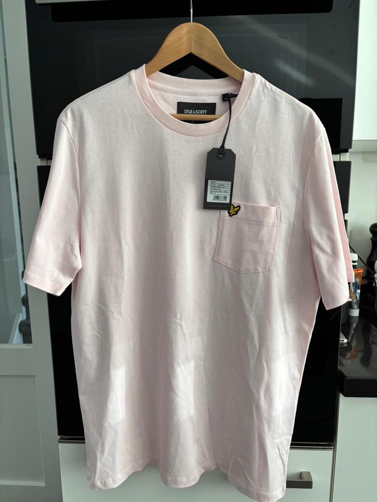 Lichtroze shirt, Lyle & Scott, maat M nieuw met kaartje, Ophalen of Verzenden, Zo goed als nieuw, Maat 48/50 (M), Roze