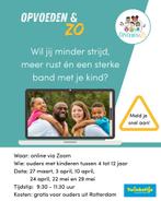 GRATIS opvoedcursussen voor ouders uit Rotterdam, Kinderen en Baby's, Ophalen, Nieuw