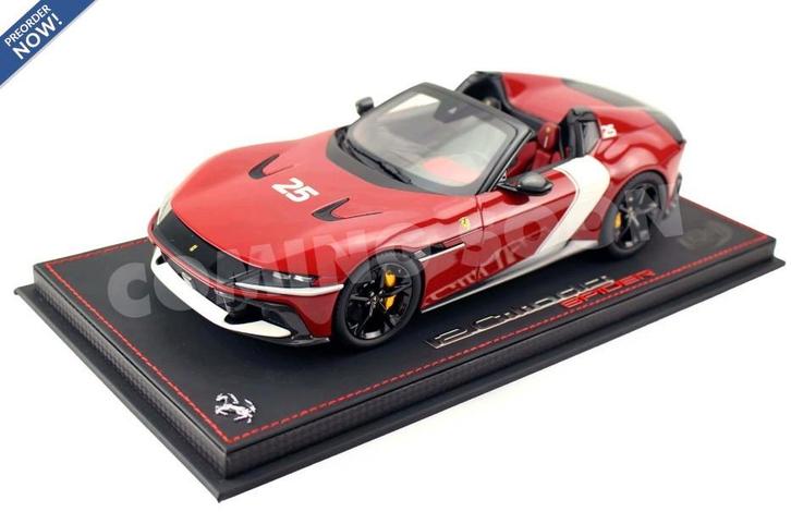Ferrari 12 Cilindri Spider Rosso 1:18 P18251F BBR PRE-ORDER, Hobby en Vrije tijd, Modelauto's | 1:18, Nieuw, Auto, Overige merken