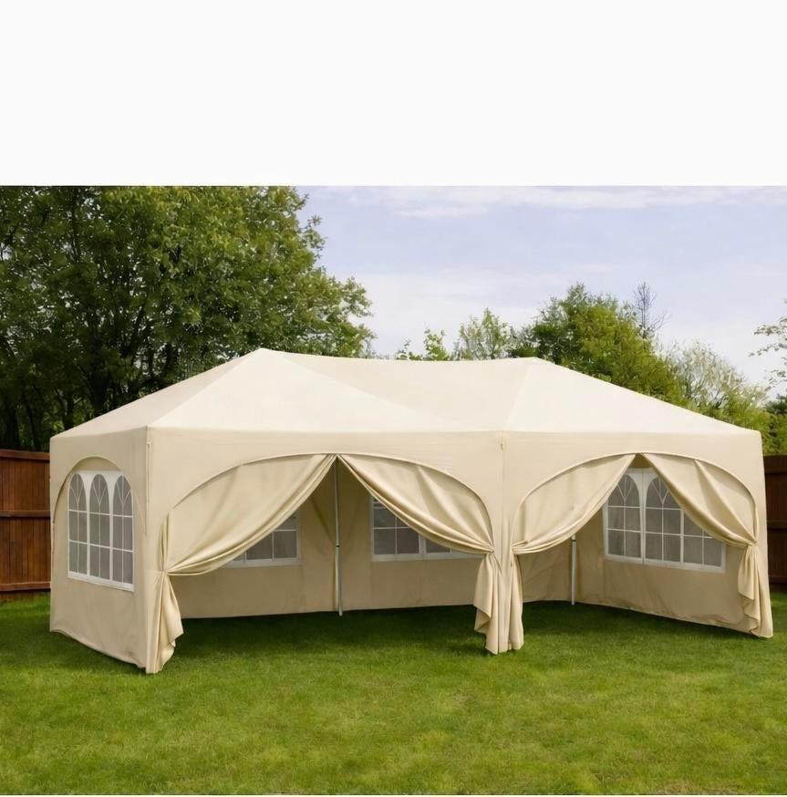 Easy up partytent beige 6x3, Ophalen of Verzenden, Nieuw, Minder dan 5 meter