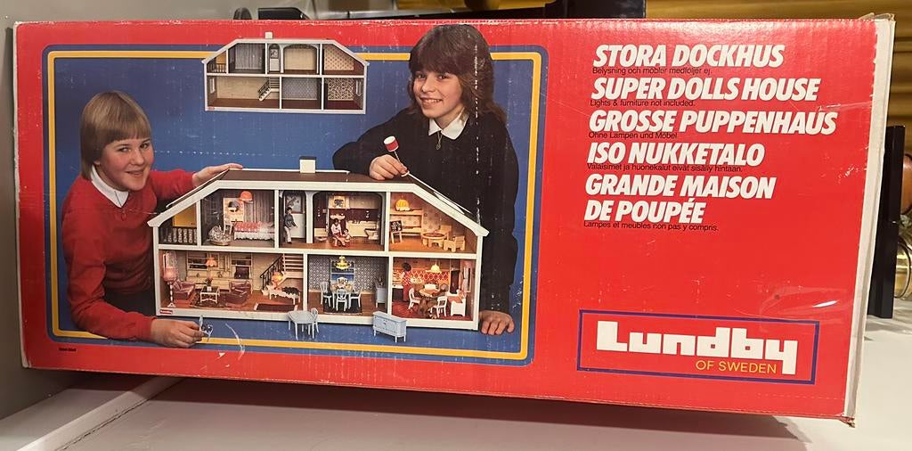 Lundby poppenkast in originele doos, Ophalen of Verzenden, Zo goed als nieuw, Poppenhuis