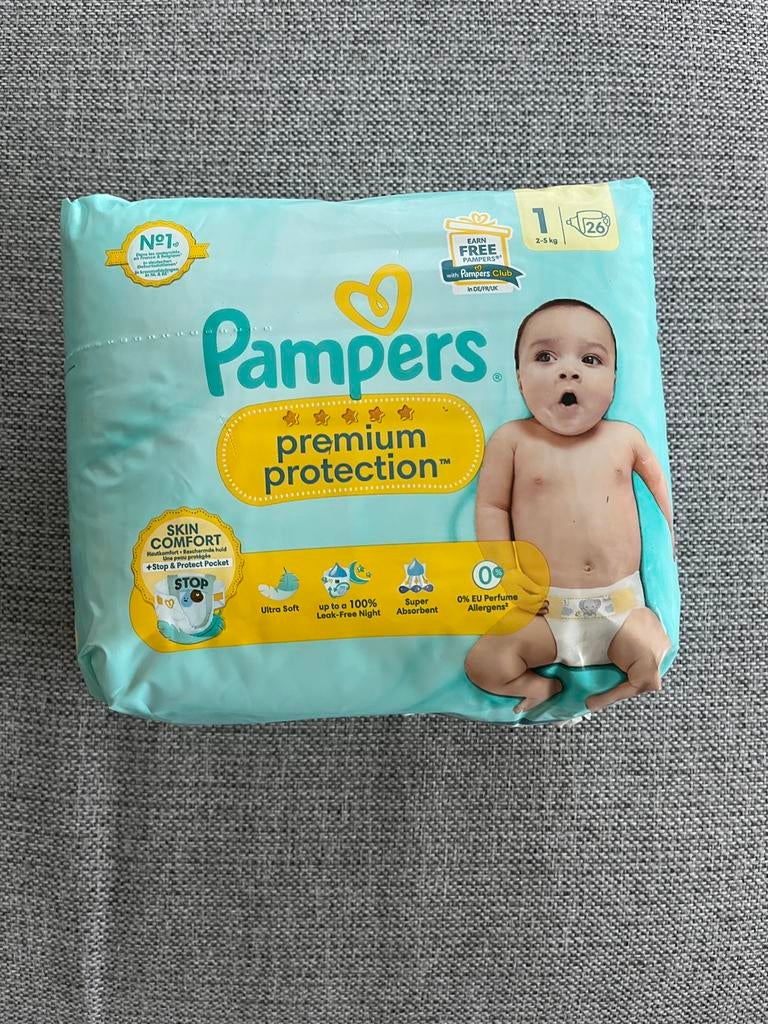 11x Pampers Premium Protection Maat 1 Nieuw, Ophalen of Verzenden, Zo goed als nieuw, Overige typen