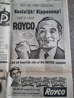 Advertentie Royco kippensoep (1957), Ophalen of Verzenden, 1940 tot 1960, Knipsel(s)