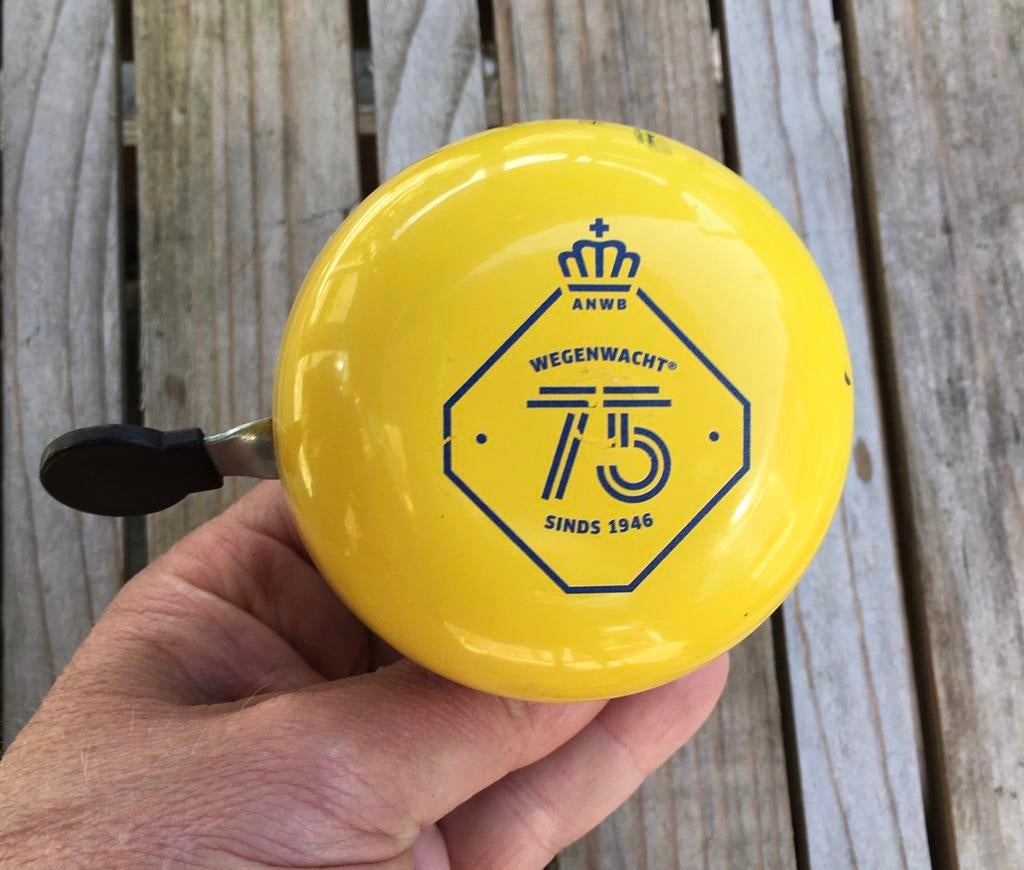 Grote Ding Dong Fietsbel 75 jaar Wegenwacht ANWB, Ophalen, Zo goed als nieuw