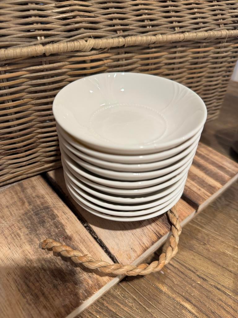 Petit fours schaaltjes of theetipjes, set van 10, Huis en Inrichting, Keramiek, Overige typen, Ophalen of Verzenden, Zo goed als nieuw