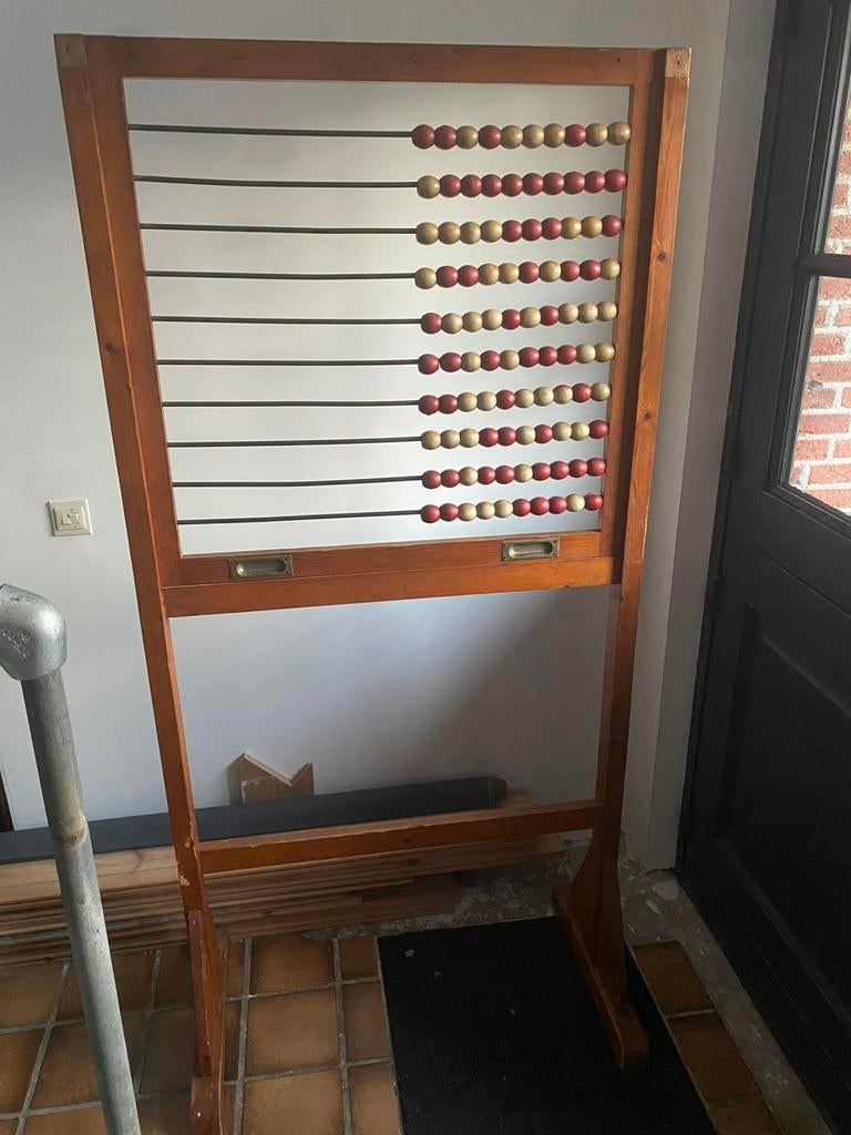 Vintage staand school telraam, Ophalen, Gebruikt